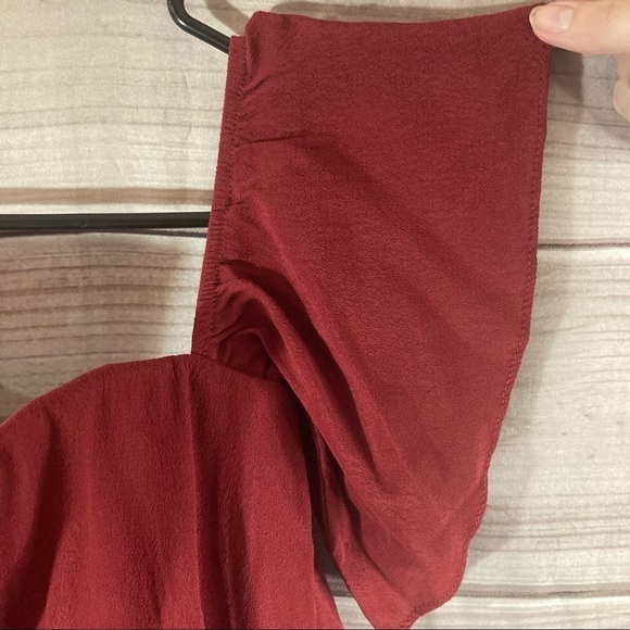 LOVERS + Friends Wine Primrose Off Shoulder Dress - Picture 7 of 15